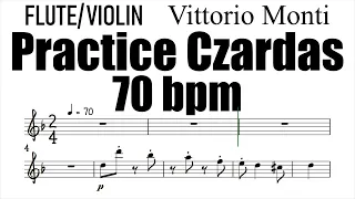 Czardas Allegro Part 70bpm Flute Violin Sheet Music Backing Track Play Along Partitura