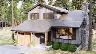 10x11m (32'x36') Discover This Stunning Small House Design | 3 Bedrooms + Home Office