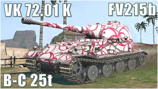 VK 72.01 K, FV215b & B-C 25t ● WoT Blitz