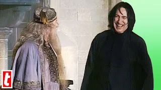 Alan Rickman On The Set Of Harry Potter