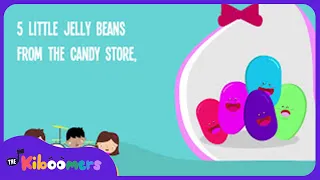 Five Little Jelly Beans Lyric Video - The Kiboomers Preschool Songs & Nursery Rhymes for Easter