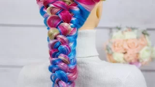 Французская коса на резинках/Самый легкий способ/New BEST Hairstyles Tutorials Compilation 2017