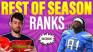 Rest of Season Rankings for Fantasy Football (Week 4)