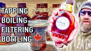 Making Maple Syrup At Home From Start To Finish - Every Step From Tap To Bottle | How To Make It