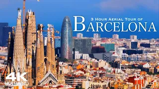 [4K] Best of BARCELONA 2024 🇪🇸 3 Hour Drone Aerial Relaxation Film UHD | Catalunya Spain