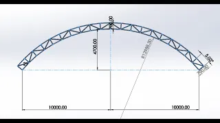 SOLIDWORKS.  Nave Industrial. Armadura Parabólica. Piezas Soldadas. Part#1