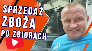 Pudzian jedzie sprzedać swoje zboże po zbiorach