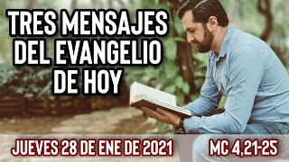 Jueves 28 de Enero (Mc 4,21-25) | Tres Mensajes del Evangelio de Hoy