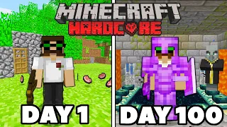 I Survived 100 days in Hardcore Minecraft but it Progressively Updates