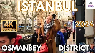 EXPLORING ISTANBUL'S  FAMOUS ST WALKING TOUR | OSMANBEY STROLL TO TAKSIM | JANUARY 14TH 2024|UHD 4K