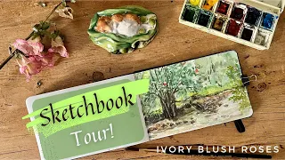 Sketchbook Tour - my most recently completed watercolor sketchbook!