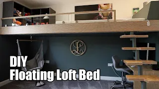 How I made a DIY floating loft bed