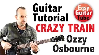 Crazy Train - Ozzy Osbourne (Easy Guitar RIFF Lesson/Tutorial with TABS)