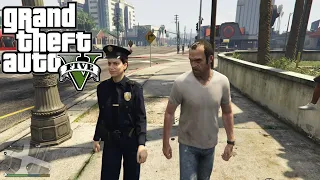 Trevor Insults a Female Cop And Pays The Price. GTA 5.