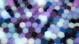 Shiny 3D Hexagon Tessellation Network Randomly Moving Up and Down 4K 60fps Wallpaper Background