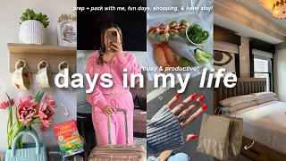 VLOG!💌 busy days in my life, prep + pack with me, shopping haul, peaceful moments & concert vlog!