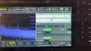 FFT with Rigol DHO924s with arb generator at 60mhz