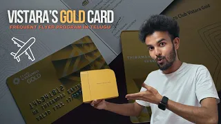 Unboxing Vistara's Gold Card | Frequent Flyer Program | Free Flights? | Exclusive in Telugu