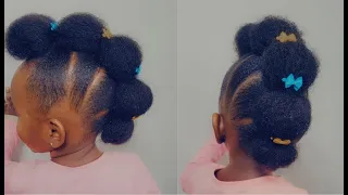 HOW TO: Kids mohawk updo on natural hair