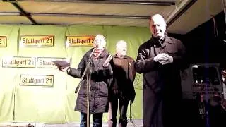 Helga Stöhr-Strauch und Gangolf Stocker - 50. Montagsdemo gegen Stuttgart 21