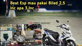 BILED AES GEN 2 3INC VS BILED AES DOUBLE LASER 60WATT HONDA BEAT ESP‼️