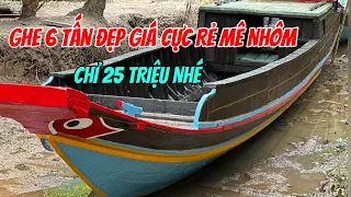 (Tạm Chốt)Bán Ghe 6 Tấn Đẹp Mủi Chẻ Có Mui Chỉ 25 Triệu 0923,5555,97 Tâm| Tâm Vlog