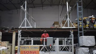 Rope Suspended Platform Working video | Construction Machine #youtube #best #videos #suspended