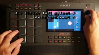 finger drumming a full track on the MPC Live 2