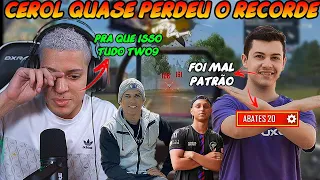 🤩CEROL NÃO ACREDITOU NO QUE O TWO9 FEZ NA RANQUEADA APOSTADA🤩FEZ 7 KILS EM 3 MINUTOS🤩ft NOBRU E BOCA