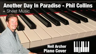 Another Day In Paradise - Phil Collins - Piano Cover + Sheet Music