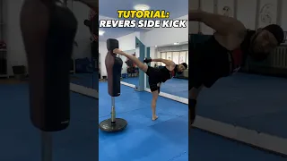 Tutorial: Revers Side kick🥋#training #fighter #karate #kickboxing #taekwondo #mma #sidekick