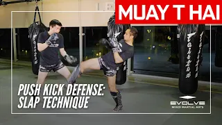 Muay Thai Push Kick Technique: Push Kick Defense