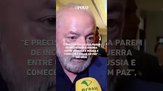 Lula diz que EUA e Europa prolongam guerra na Ucrânia: "Precisam falar em paz" #shorts