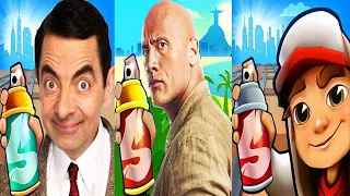 Subway Surfers Space Station vs Mr Bean vs Jumanji Epic Run Gameplay HD