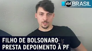 Jair Renan, filho de Bolsonaro, presta depoimento à Polícia Federal | SBT Brasil (07/04/22)