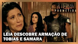 A Terra Prometida: Léia descobre plano de Tobias e Samara contra Quemuel