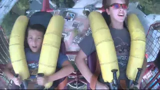 Riding the Slingshot at Kings Island