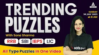 Reasoning Puzzles for Bank Exam | RRB | SBI | IBPS | LIC | By Sona Sharma