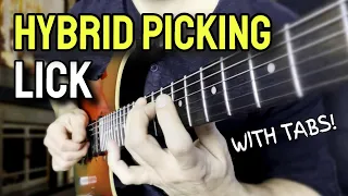 Hybrid Picking Lick in G Lydian (With TABS!) | Cameron Allen