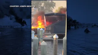 Massive boat fire put out at marina in St. Clair Shores
