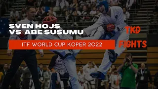 Sven Hojs (blue) vs Abe Susumu (red) -69 kg | ITF World Cup 2022