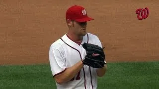 ARI@WSH: Strasburg fans four over seven strong frames