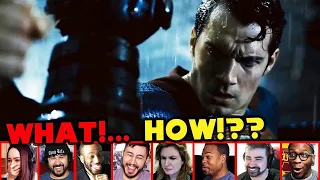 Reactors Reaction To Batman Stopping A SUPERMAN PUNCH! | Batman v Superman: Dawn of Justice