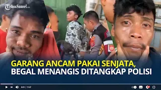 Awalnya Garang Ancam Warga Pakai Senjata Tajam, Begal Ini Menangis Ditangkap Polisi, Nyalinya Ciut!