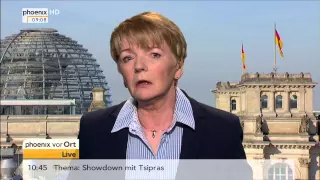 Gabriele Zimmer zum Besuch von Tsipras in Berlin im Tagesgespräch am 23.03.2015