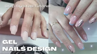 Nails Design | Hard Gel Polish Application | Step-by-step Tutorial