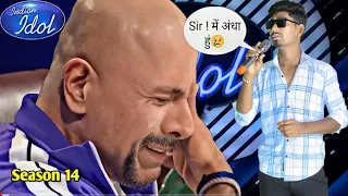 ईस अंधे लड़के का दर्दभरा गीत सुनकर फूट_फूट के रोने लगा Vishal और Shreya 😭  indian idol season 14