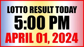 Lotto Result Today 5pm April 1, 2024 Swertres Ez2 Pcso