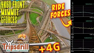 Mammut G-Forces 4K60 Front Row POV Onride | Ride Forces Gerstlauer Wooden Coaster Tripsdrill 2024