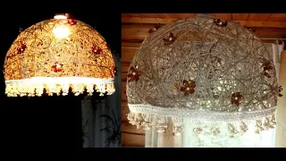 Люстра своими руками из шпагата.  Нand made сhandelier, illuminator